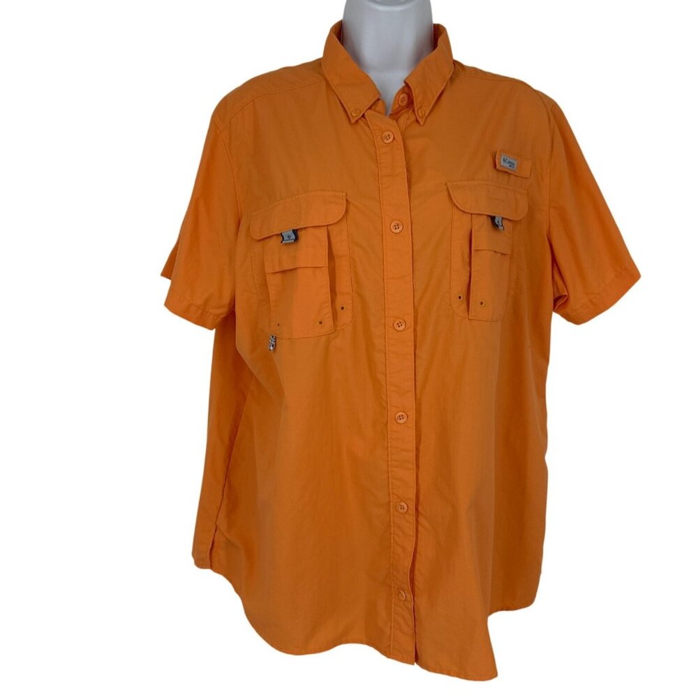 Columbia PFG Short-Sleeve Fishing Shirt Vented Lightweight Women's Size XL